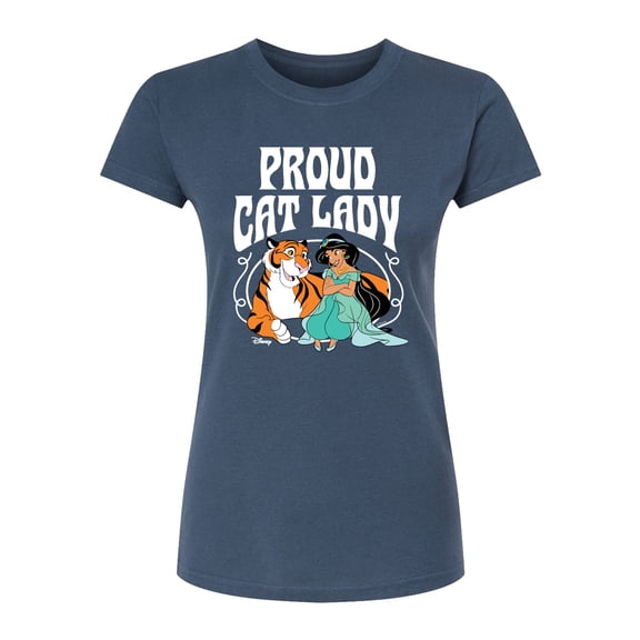 Disney - Proud Cat Lady Jasmine - Juniors Fitted Graphic T-Shirt