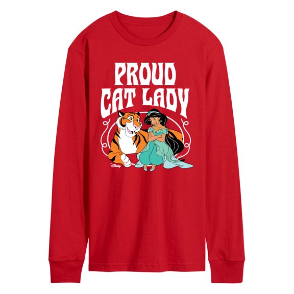 Disney - Proud Cat Lady Jasmine - Men's Long Sleeve Graphic T-Shirt