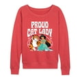 thumbnail image 1 of Disney - Proud Cat Lady Jasmine - Women's French Terry Long Sleeve Pullover, 1 of 3