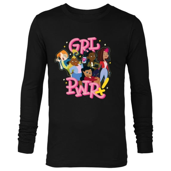 Disney Proud Family GRL PWR Girl Power Besties - Long Sleeve T-Shirt for Men - Customized-Black