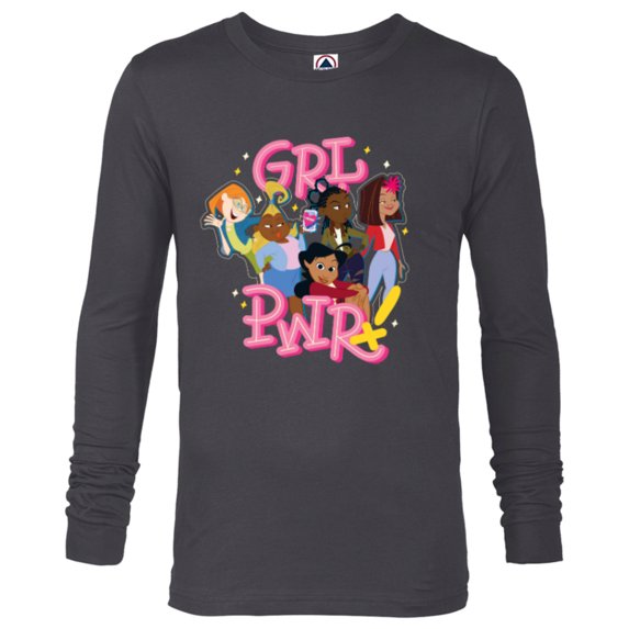 Disney Proud Family GRL PWR Girl Power Besties - Long Sleeve T-Shirt for Men - Customized-Charcoal Heather