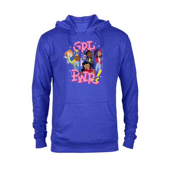 Disney Proud Family GRL PWR Girl Power Besties - Pullover Hoodie for Adults - Customized-Royal