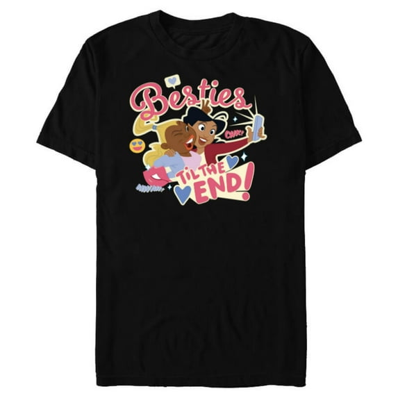 Disney Proud Family Penny Dijonay Jones Besties Til the End! - Short Sleeve Blended T-Shirt for Adults - Customized-Black