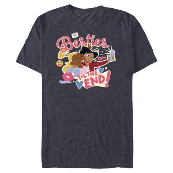 Disney Proud Family Penny Dijonay Jones Besties Til the End! - Short Sleeve Blended T-Shirt for Adults - Customized-Navy Heather