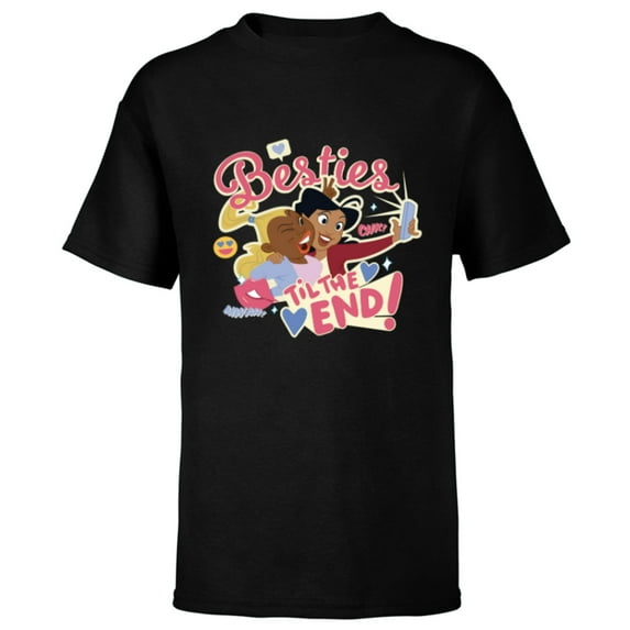 Disney Proud Family Penny Dijonay Jones Besties Til the End! - Short Sleeve T-Shirt for Kids - Customized-Black