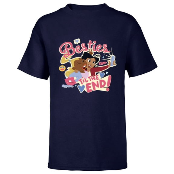 Disney Proud Family Penny Dijonay Jones Besties Til the End! - Short Sleeve T-Shirt for Kids - Customized-Navy