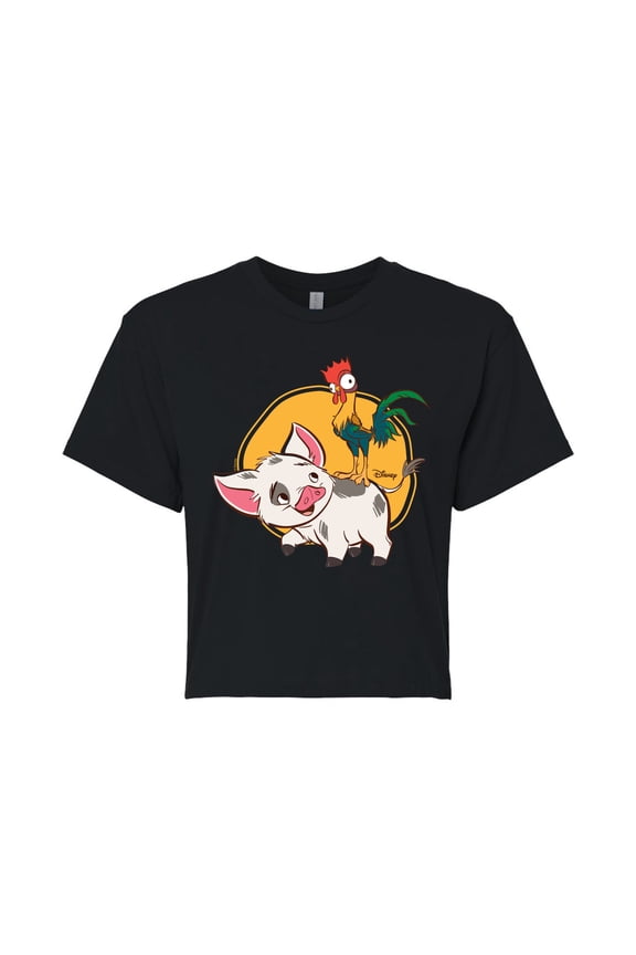 - Pua And Hei Ehi - Juniors Cropped Cotton Blend T-Shirt