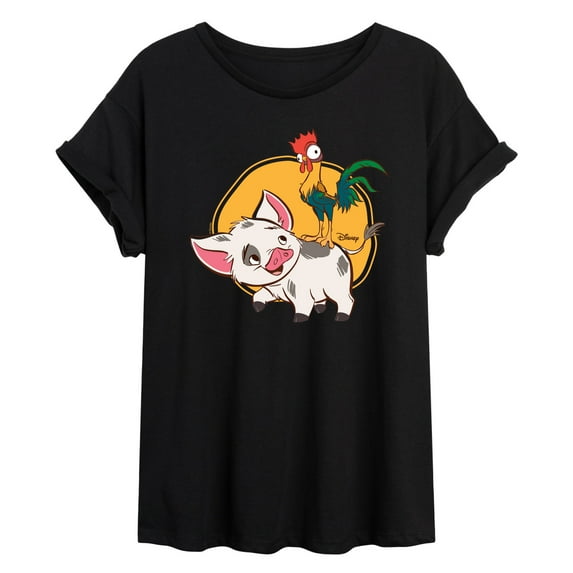 Disney - Pua And Hei Ehi - Juniors Ideal Flowy Muscle T-Shirt