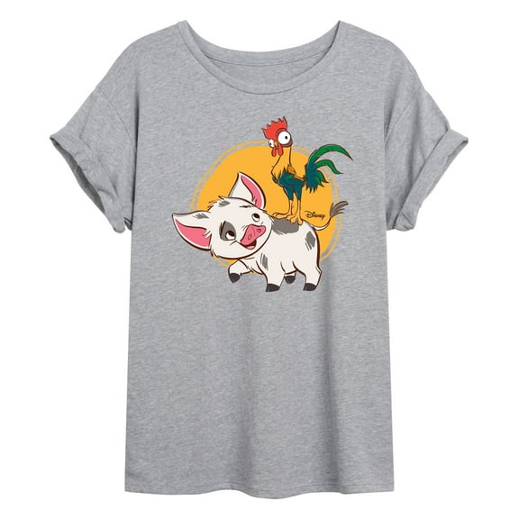 Disney - Pua And Hei Ehi - Women's Oversized T-Shirt