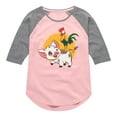 thumbnail image 1 of Disney - Pua And Hei Ehi - Toddler & Youth Girls Raglan Graphic T-Shirt, 1 of 4