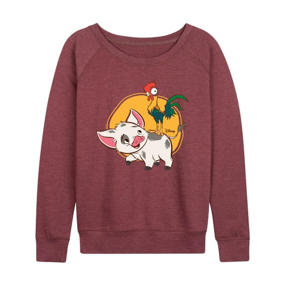 Disney - Pua And Hei Ehi - Women's Lightweight French Terry Long Sleeve Shirt