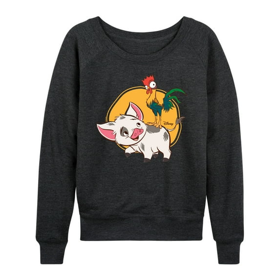 Disney - Pua And Hei Ehi - Women's Lightweight French Terry Long Sleeve Shirt