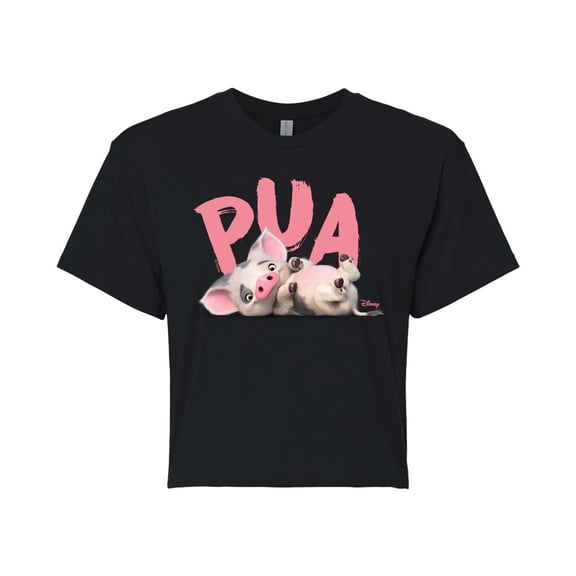 Disney - Pua The Pig - Juniors Cropped Cotton Blend T-Shirt