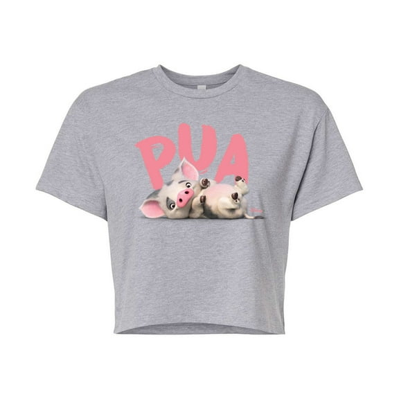 Disney - Pua The Pig - Juniors Cropped Cotton Blend T-Shirt