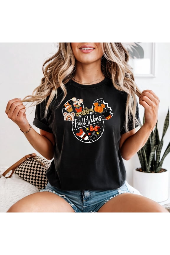 Disney Pumpkin Fall Vibes T-Shirt, Mickey Pumpkin Happy Fall To You All T-shirt,Disney Thanksgiving Gift, Disneyland Fall Trip,Cute Fall Tee