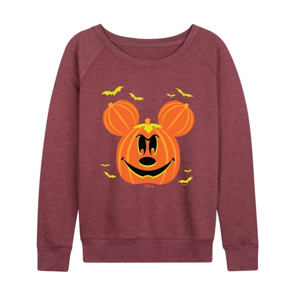 Disney - Pumpkin Mouse - Women's French Terry Long Sleeve Pullover