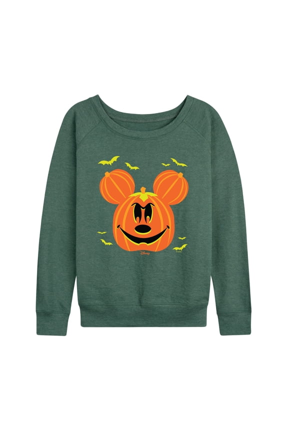 - Pumpkin Mouse - Women's French Terry Long Sleeve Pullover