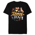 thumbnail image 1 of Disney Puppies I Love My Disney Dog - Short Sleeve Blended T-Shirt for Adults - Customized-Black, 1 of 5