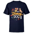 thumbnail image 1 of Disney Puppies I Love My Disney Dog - Short Sleeve T-Shirt for Kids - Customized-Navy, 1 of 5