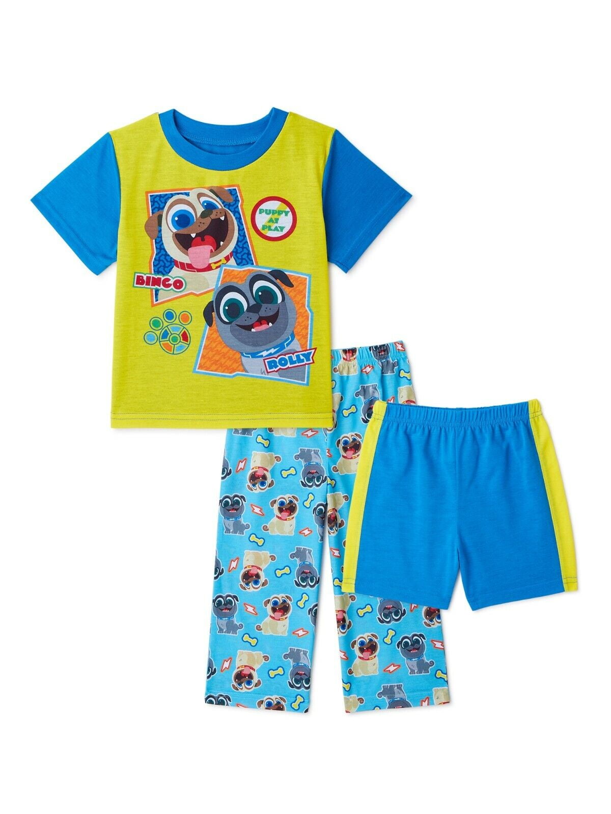 Disney Puppy Dog 3 PC Short Sleeve Pajama Set Boy Size 5T