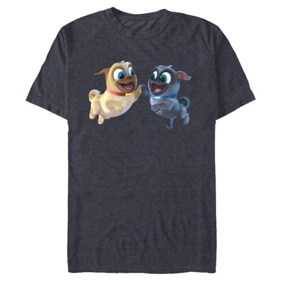Disney Puppy Dog Pals Rolly Bingo High Five - Short Sleeve Blended T-Shirt for Adults -Customized-Navy Heather