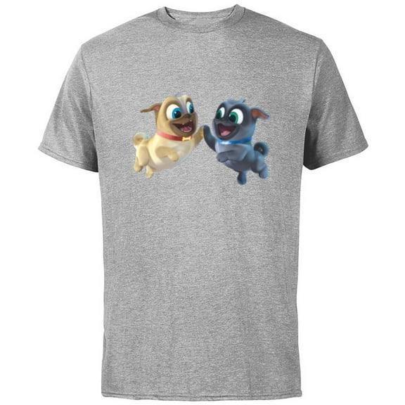 Disney Puppy Dog Pals Rolly Bingo High Five - Short Sleeve Cotton T-Shirt for Adults -Customized-Athletic Heather