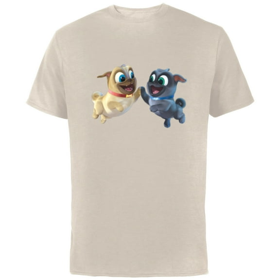 Disney Puppy Dog Pals Rolly Bingo High Five - Short Sleeve Cotton T-Shirt for Adults -Customized-Natural