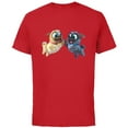 thumbnail image 1 of Disney Puppy Dog Pals Rolly Bingo High Five - Short Sleeve Cotton T-Shirt for Adults -Customized-Red, 1 of 5