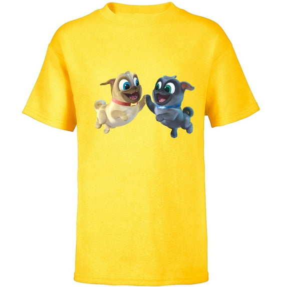 Disney Puppy Dog Pals Rolly Bingo High Five - Short Sleeve T-Shirt for Kids- Customized-Yellow