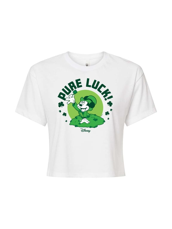 - Pure Luck - Juniors Cropped Cotton Blend T-Shirt