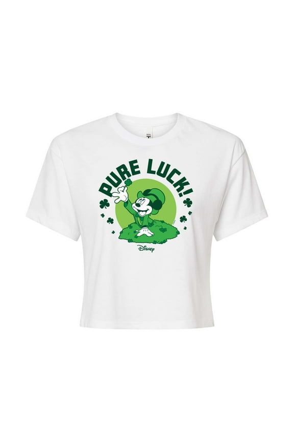 - Pure Luck - Juniors Cropped Cotton Blend T-Shirt
