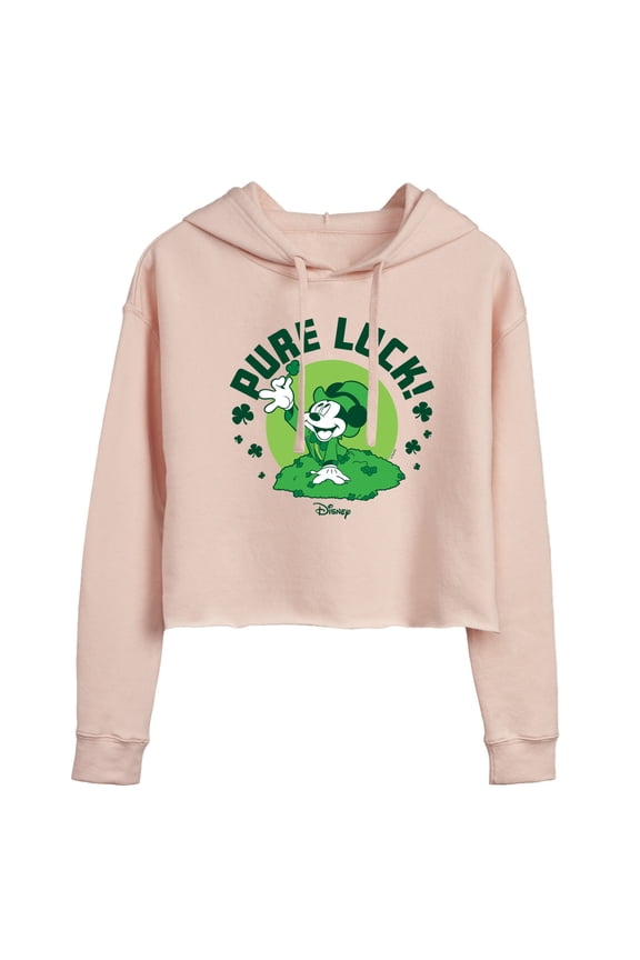 - Pure Luck - Juniors Cropped Pullover Hoodie