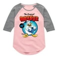 thumbnail image 1 of Disney - Quackateer - Toddler & Youth Girls Raglan Graphic T-Shirt, 1 of 4