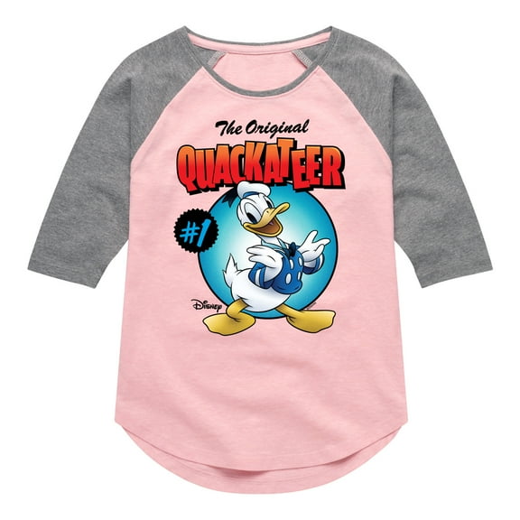 Disney - Quackateer - Toddler & Youth Girls Raglan Graphic T-Shirt