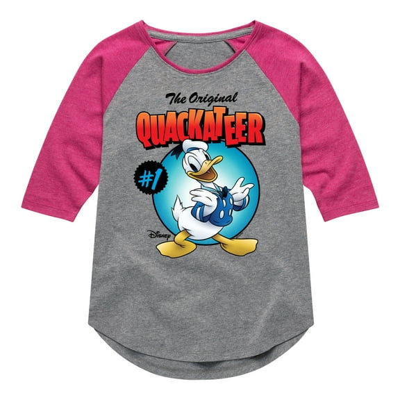 Disney - Quackateer - Toddler & Youth Girls Raglan Graphic T-Shirt