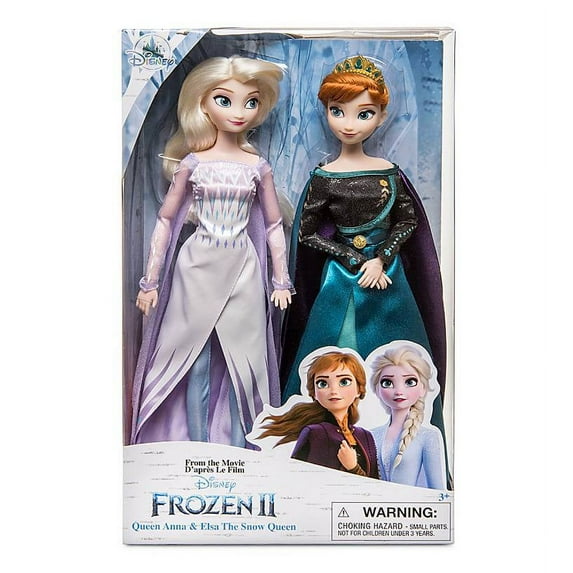 Disney Frozen 2 Queen Anna and Snow Queen Elsa Classic Doll Set 11 1/2'' H