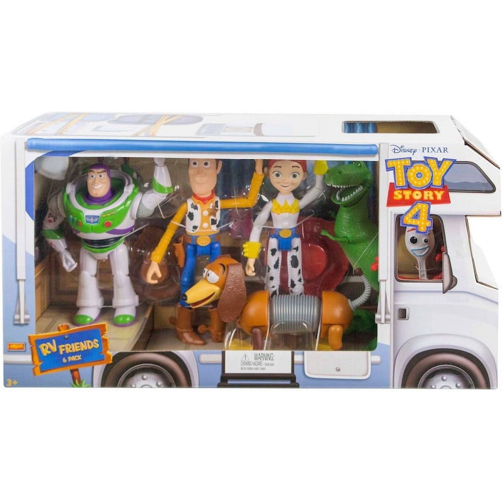 Disney RV Friends 19.25" x 5" x 10 " Pixar Toy Story Action Figures, 6 Pcs