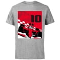thumbnail image 1 of Disney Racing 10th Birthday 10 Years Old Mickey Mouse Racer - Short Sleeve Cotton T-Shirt for Adults - Customized-Athletic Heather, 1 of 5