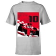 thumbnail image 1 of Disney Racing 10th Birthday 10 Years Old Mickey Mouse Racer - Short Sleeve T-Shirt for Kids - Customized-Athletic Heather, 1 of 5