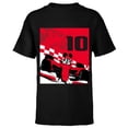 thumbnail image 1 of Disney Racing 10th Birthday 10 Years Old Mickey Mouse Racer - Short Sleeve T-Shirt for Kids - Customized-Black, 1 of 5