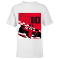 thumbnail image 1 of Disney Racing 10th Birthday 10 Years Old Mickey Mouse Racer - Short Sleeve T-Shirt for Kids - Customized-White, 1 of 5