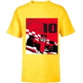 thumbnail image 1 of Disney Racing 10th Birthday 10 Years Old Mickey Mouse Racer - Short Sleeve T-Shirt for Kids - Customized-Yellow, 1 of 5