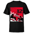 thumbnail image 1 of Disney Racing 12th Birthday 12 Years Old Mickey Mouse Racer - Short Sleeve T-Shirt for Kids - Customized-Black, 1 of 5