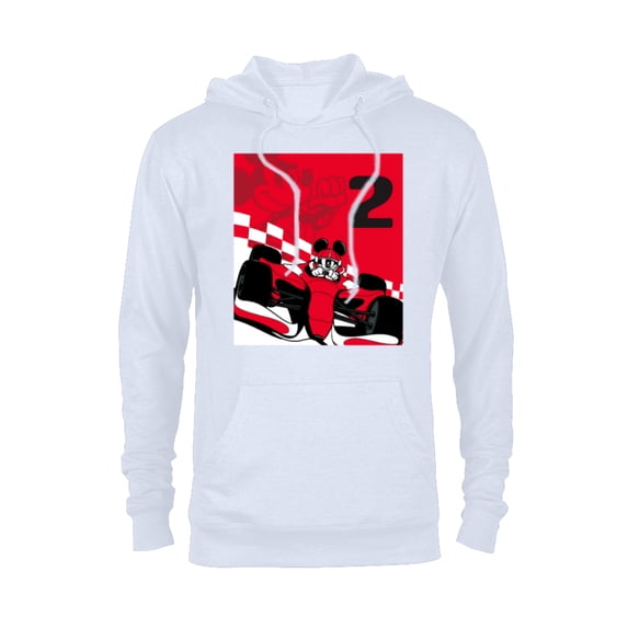 Disney Racing 2nd Birthday 2 Years Old Mickey Mouse Race Car - Pullover Hoodie for Adults - Customized-White