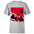 thumbnail image 1 of Disney Racing 3rd Birthday 3 Years Old Mickey Mouse Race Car - Short Sleeve T-Shirt for Kids - Customized-Athletic Heather, 1 of 5