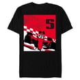 thumbnail image 1 of Disney Racing 5th Birthday 5 Years Old Mickey Mouse Race Car - Short Sleeve Blended T-Shirt for Adults - Customized-Black, 1 of 5