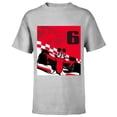 thumbnail image 1 of Disney Racing 6th Birthday 6 Years Old Mickey Mouse Race Car - Short Sleeve T-Shirt for Kids - Customized-Athletic Heather, 1 of 5