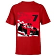 thumbnail image 1 of Disney Racing 7th Birthday 7 Years Old Mickey Mouse Race Car - Short Sleeve T-Shirt for Kids - Customized-Red, 1 of 5