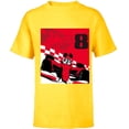 thumbnail image 1 of Disney Racing 8th Birthday 8 Years Old Mickey Mouse Race Car - Short Sleeve T-Shirt for Kids - Customized-Yellow, 1 of 5