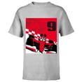 thumbnail image 1 of Disney Racing 9th Birthday 9 Years Old Mickey Mouse Race Car - Short Sleeve T-Shirt for Kids - Customized-Athletic Heather, 1 of 5